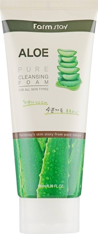 Пінка для вмивання FarmStay Aloe Pure Cleansing Foam з екстрактом алое 180 мл 2