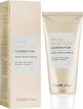 Пенка для умывания FarmStay Snail Moisture Cleansing Foam с муцином улитки 100 мл фото 1