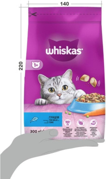 Сухий корм Whiskas Смачні подушечки з тунцем для дорослих кішок 300 г фото 2