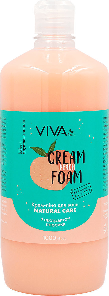 VIVAfruts крем-піна для ванн Персик (new), 1000мл
