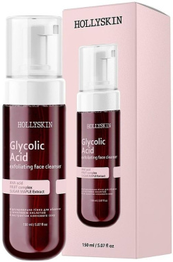 Пінка для вмивання Hollyskin Glycolic Acid з гліколевою кислотою та екстрактом кленового соку 150 мл фото 1
