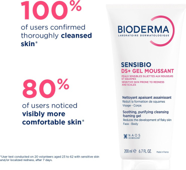 Гель для вмивання BIODERMA Sensibio DS+ Soothing Purifying Cleansing Gel очищувальний 200 мл фото 1