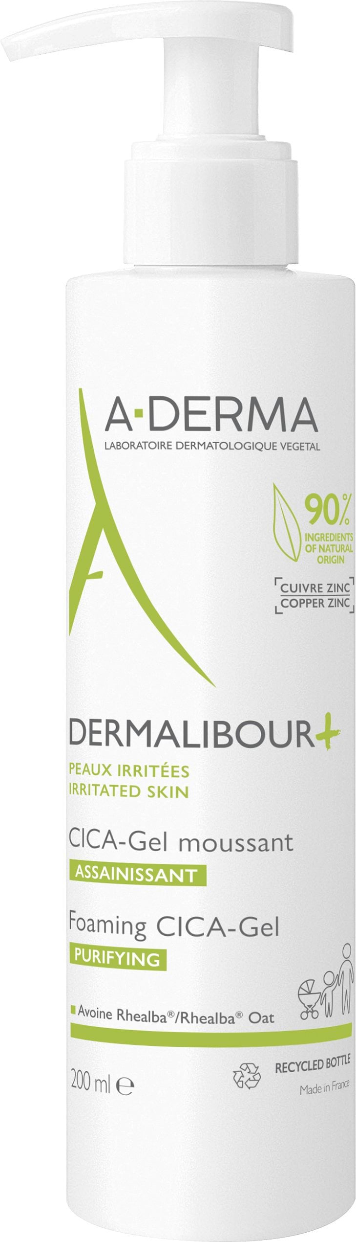 Очищувальний гель для обличчя і тіла A-Derma Dermalibour+ Foaming Cica-Gel, 200 мл 3