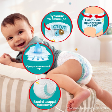 Подгузники-трусики Pampers Active Baby Pants Размер 3 (6-11 кг) 204 шт. фото 3