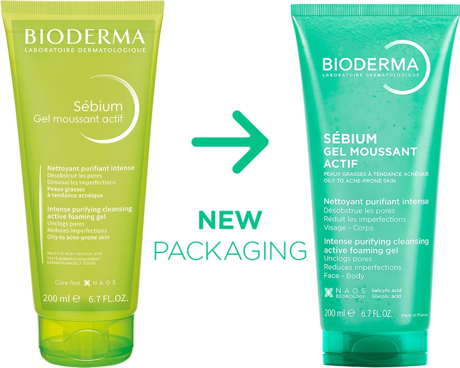 Гель для умывания BIODERMA Sebium Gel Moussant Actif Foaming Gel