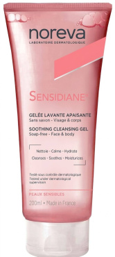Гель для обличчя та тіла Noreva Sensidiane Soothing Cleansing Gel пом'якшувальний очищувальний 200 мл