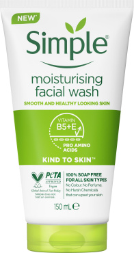 Гель для вмивання Simple Kind to Skin Moisturising Facial Wash зволожувальний 150 мл фото 3