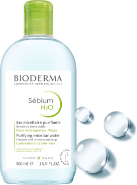 Міцелярна вода Bioderma Sebium H2O для проблемної та комбінованої шкіри обличчя 500 мл