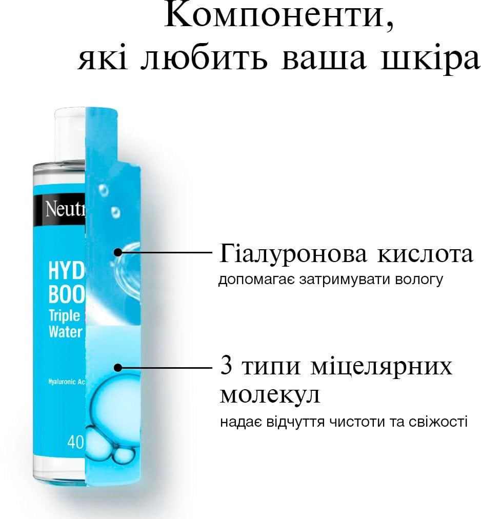Мицеллярная вода Neutrogena Hydro Boost тройная 400 мл фото 5