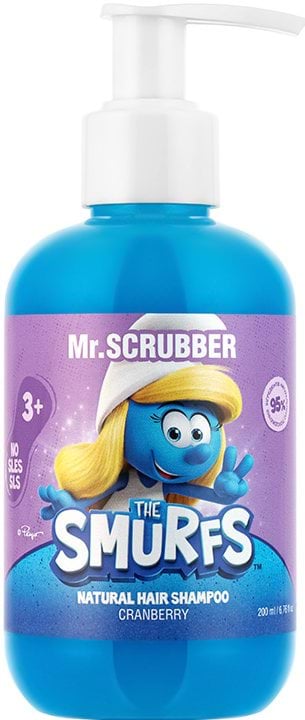 Натуральний шампунь дитячий Mr.Scrubber The Smurfs Cranberry 200 мл