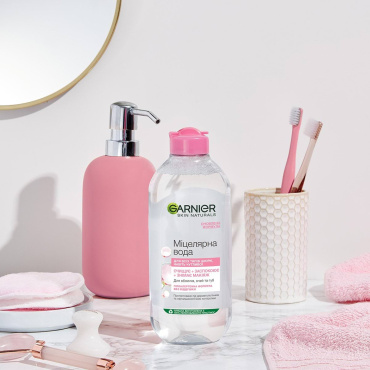 Міцелярна вода Garnier Skin Naturals для зняття макіяжу та всіх типів шкіри 400 мл фото 4