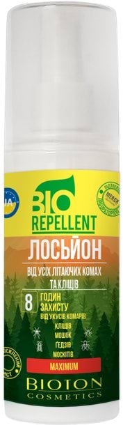 Лосьйон Bioton Cosmetics Maximum від усіх літаючих комах та кліщів 100 мл 1