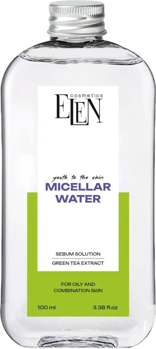 Міцелярна вода ELEN cosmetics для жирної та комбінованої шкіри 100 мл 1