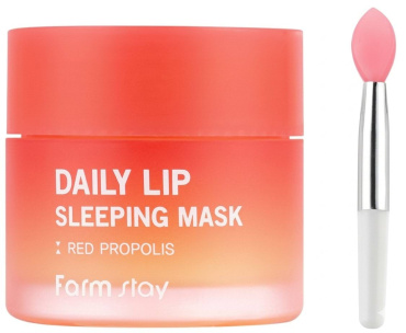 Маска для губ FarmStay Daily Lip Sleeping Mask Red Propolis ночная с красным прополисом 20 г фото 2