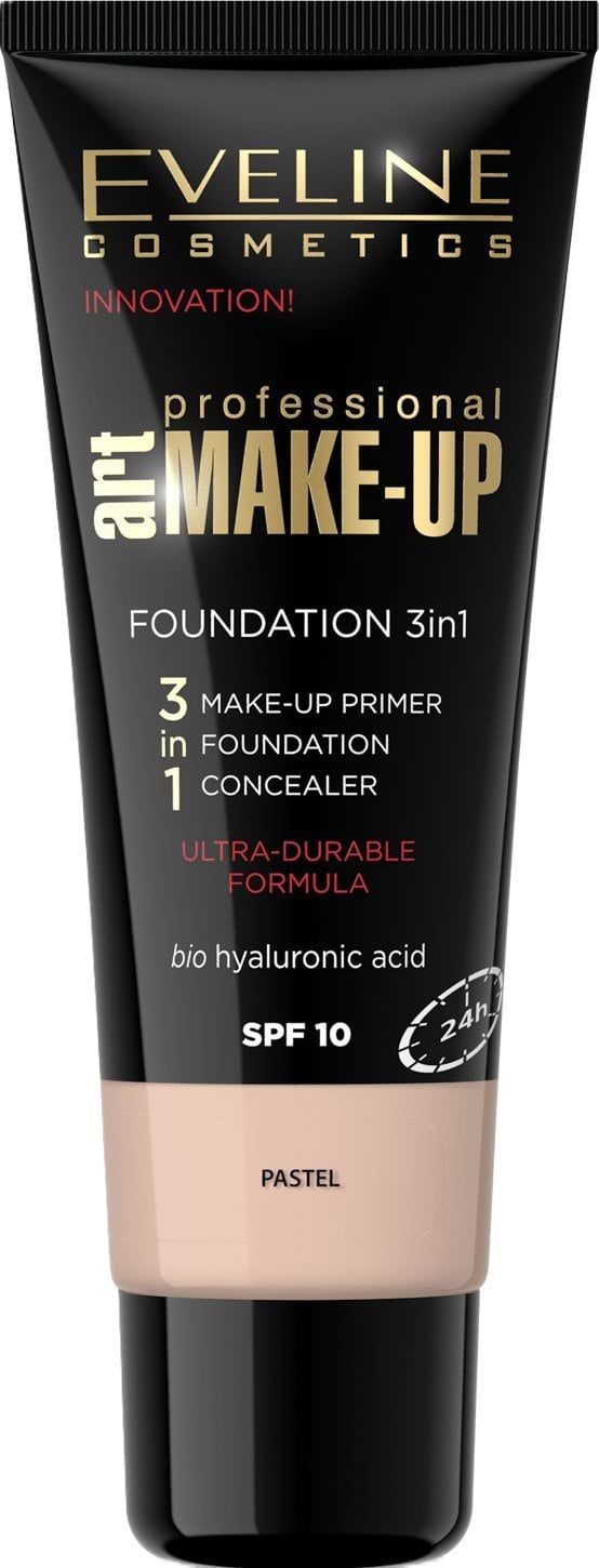 Тональний крем Eveline Cosmetics Art Professional Make Up ультрастійкий 3 в 1 відтінок пастельний 30 мл 1