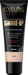 Тональний крем Eveline Cosmetics Art Professional Make Up ультрастійкий 3 в 1 відтінок пастельний 30 мл 1