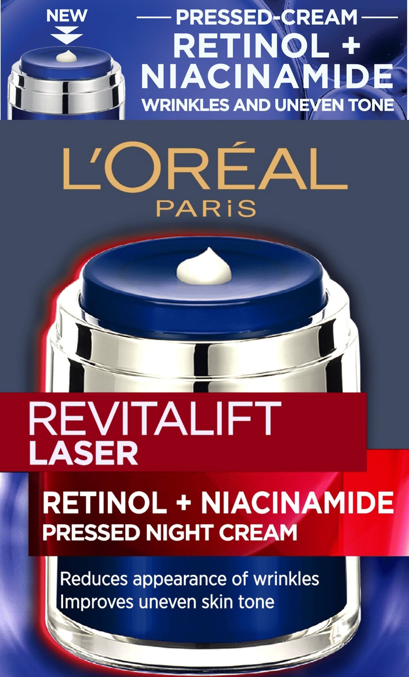 Крем для обличчя L`Oreal Revitalift LASER з ретинолом та нікотинамідом нічний 50 мл 1