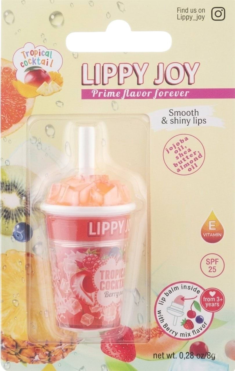 Бальзам для губ TROPICAL COCKTAIL ягідний мікс 8 г 1