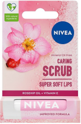 Скраб-бальзам для губ Nivea з олією шипшини, 4.8 г 1