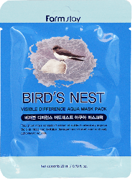 Маска тканинна для обличчя FarmStay birds nest visible difference з екстрактом ластівчиного гнізда 23 мл
