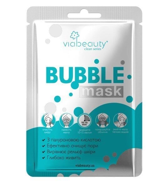 Маска для обличчя Via Beauty Bubble Mask з гіалуроновою кислотою 10 г