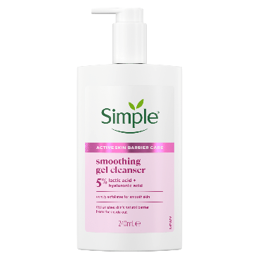 Крем для умывания Simple Active Skin Barrier Care разглаживающий с молочной и гиалуроновой кислотами 240 мл
