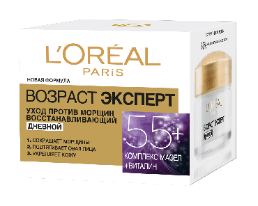 Антивіковий крем для обличчя L'Oréal Paris Skin Експерт 55+ денний, 50 мл фото 1
