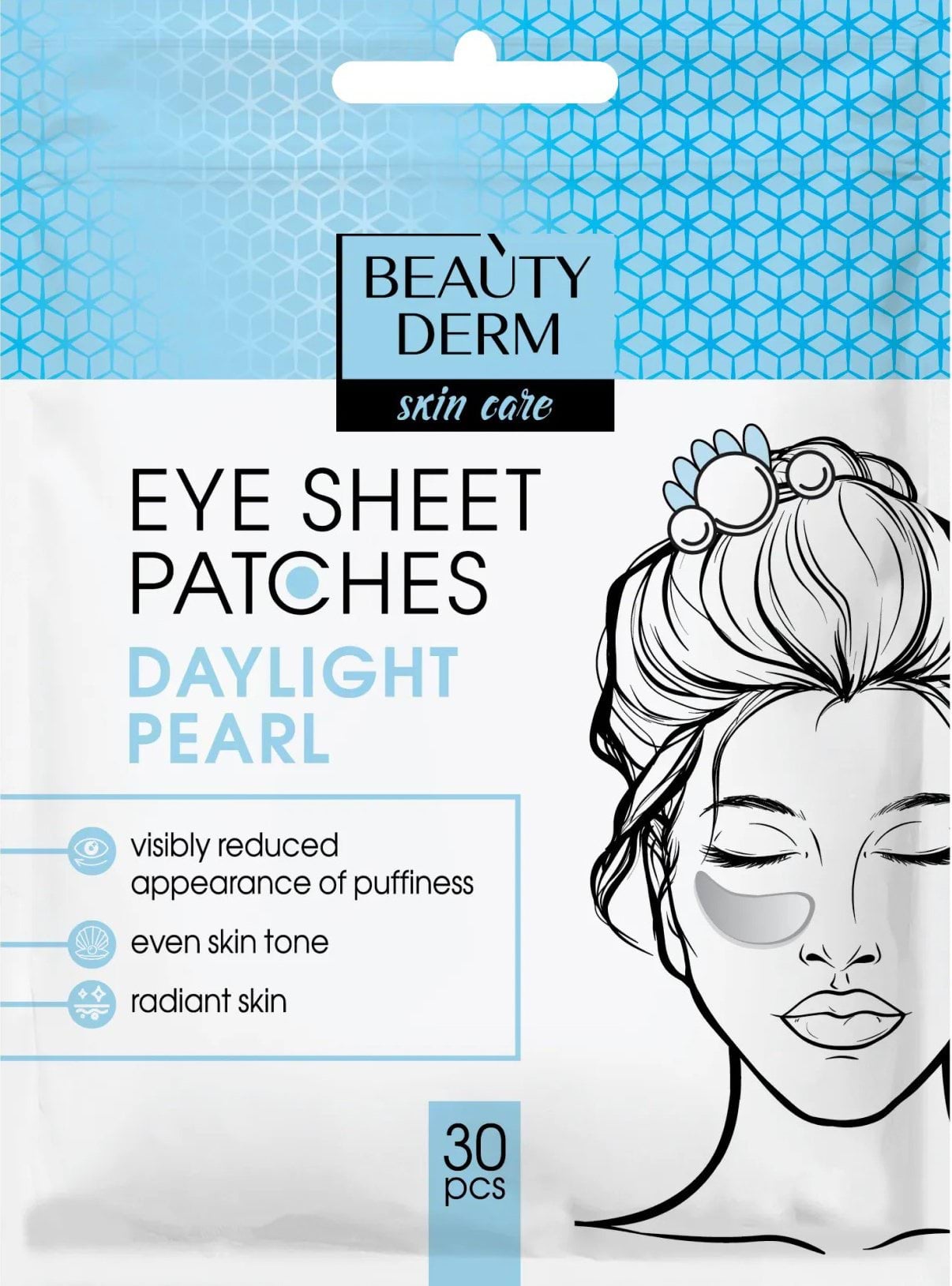 Патчі під очі тканинні Beauty Derm Daylight Pearl 30 шт. 2