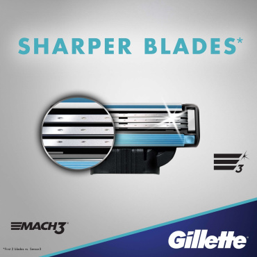 Станок для бритья мужской (бритва) Gillette Mach3 с 2 сменными картриджами 1 шт. фото 1
