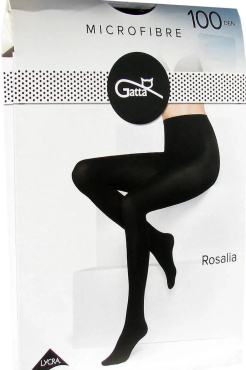 Колготки Gatta Rosalia щілні непрозорі 100 Den колір nero р. 5 фото 4