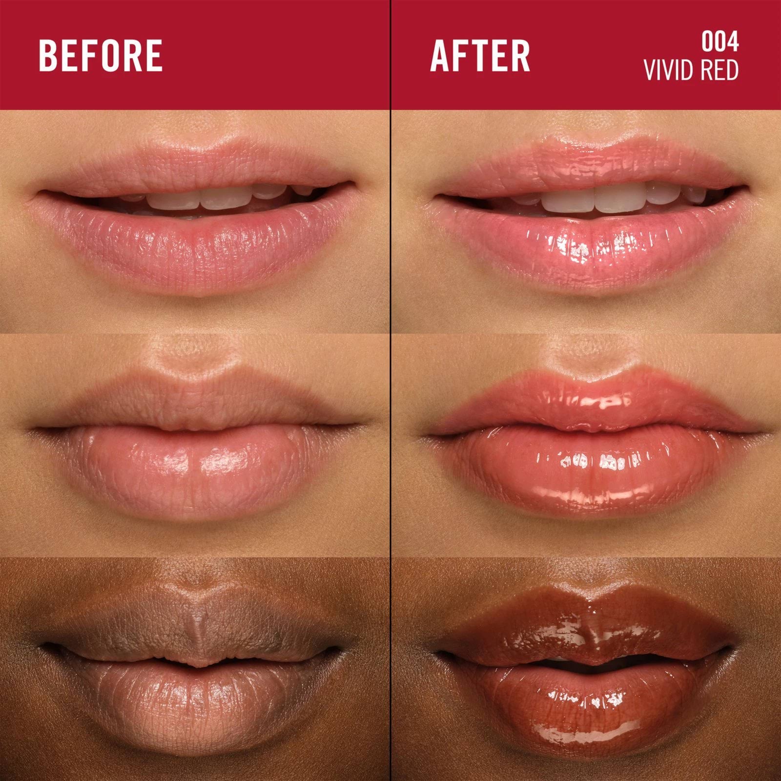 Олія для губ RIMMEL Oh My Gloss Lip Oil відтінок 004 Vivid Red 4.5 мл фото 1