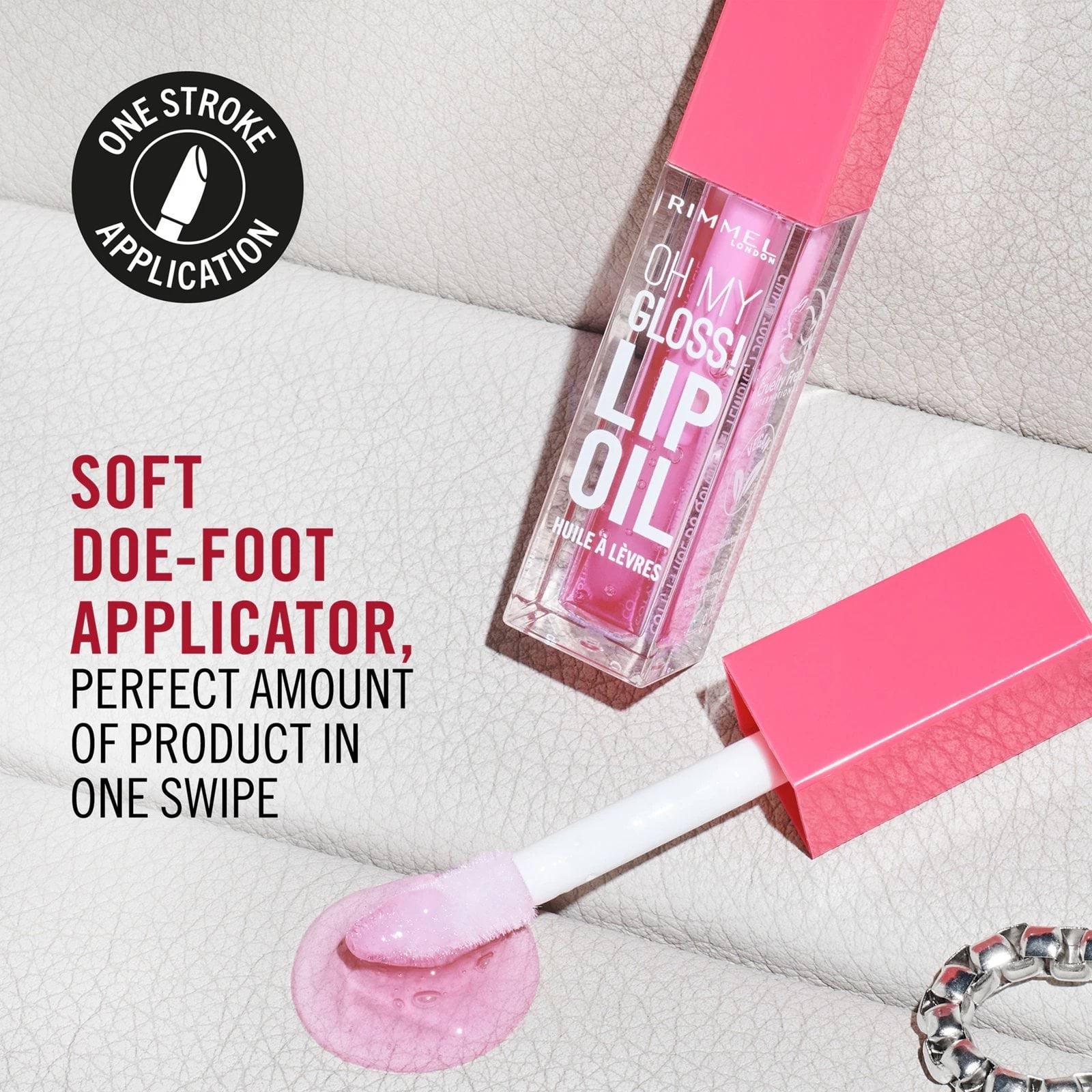 Олія для губ RIMMEL Oh My Gloss Lip Oil відтінок 004 Vivid Red 4.5 мл фото 3