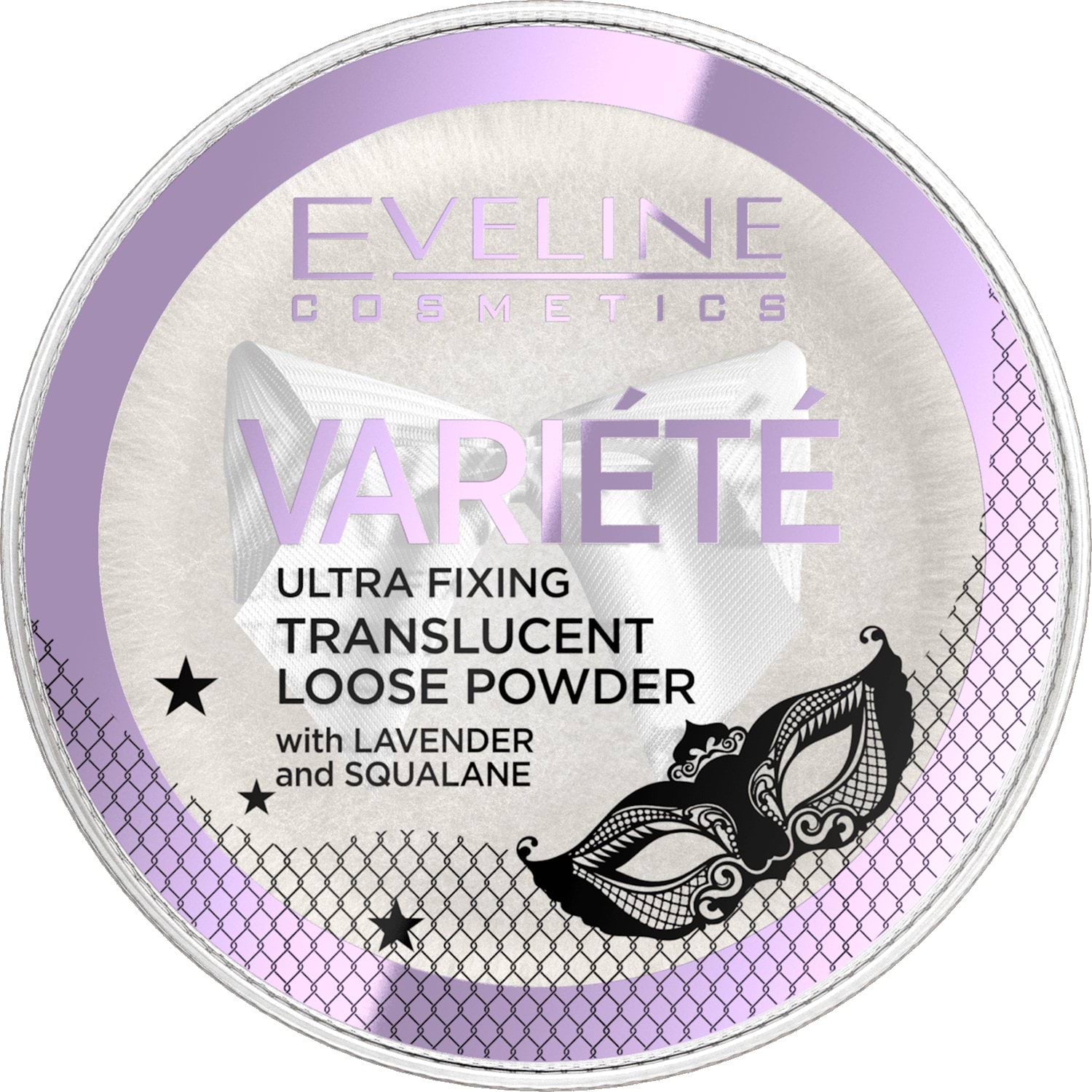 Пудра для обличчя Eveline Cosmetics Variete Ultra Fixing Transparent Loose Face Powder з лавандою та скваланом 5 г