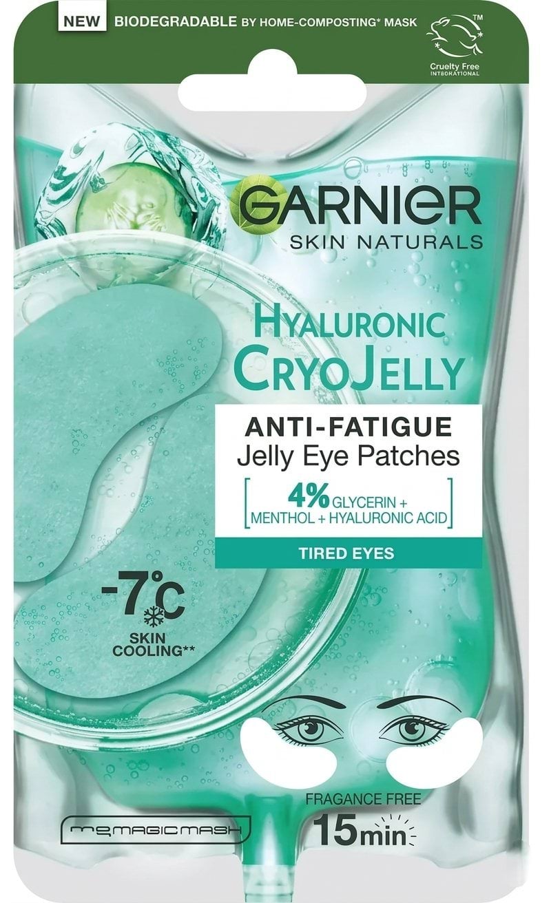 Патчі-желе під очі Garnier Hyaluronic Cryo Jelly з ефектом охолодження та зволоження 27 г