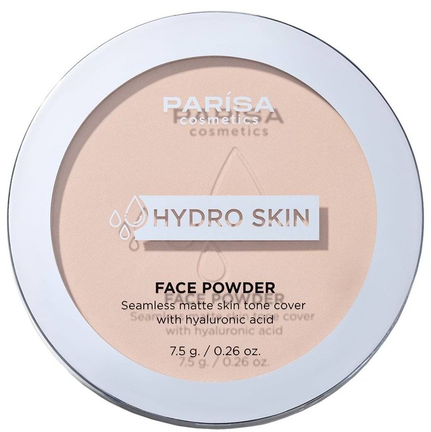 Пудра для обличчя PARISA Hydro Skin Face Powder з гіалуроновою кислотою PHP-04 №01 Neutral porcelain,8.5 г 5