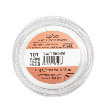 Пудра TopFace Instyle Perfective Loose Powder рассыпчатая оттенок 101 Fix & Matte Transparent 10 г фото 6
