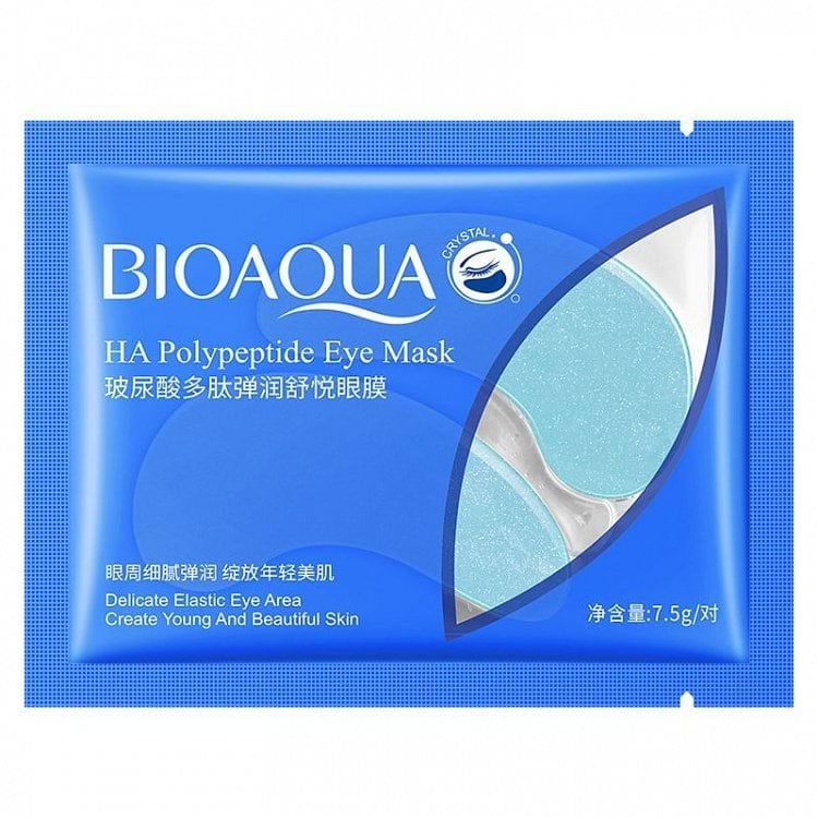 Патчі під очі BIOAQUA гідрогелеві з гіалуроновою кислотою та пептидами, 7.5 г