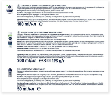 Подарунковий набір NIVEA MEN Sensitive Care: бальзам після гоління 100 мл, косметичка 1 шт., гель для гоління 200 мл, дезодорант кульковий 50 мл фото 5