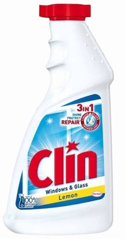 Засіб для миття вікон та cкла Clin Windows & Glass з ароматом лимону запаска 0.5 л