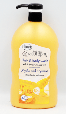 Шампунь-гель для душа Naturaphy Hair & Body Wash Мед и молоко 1000 мл