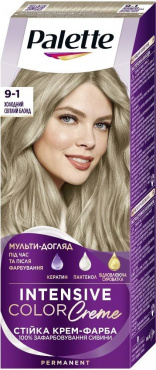 Стойкая крем-краска для волос Palette Интенсивный цвет 9-1 Холодный светлый блонд 110 мл фото 1