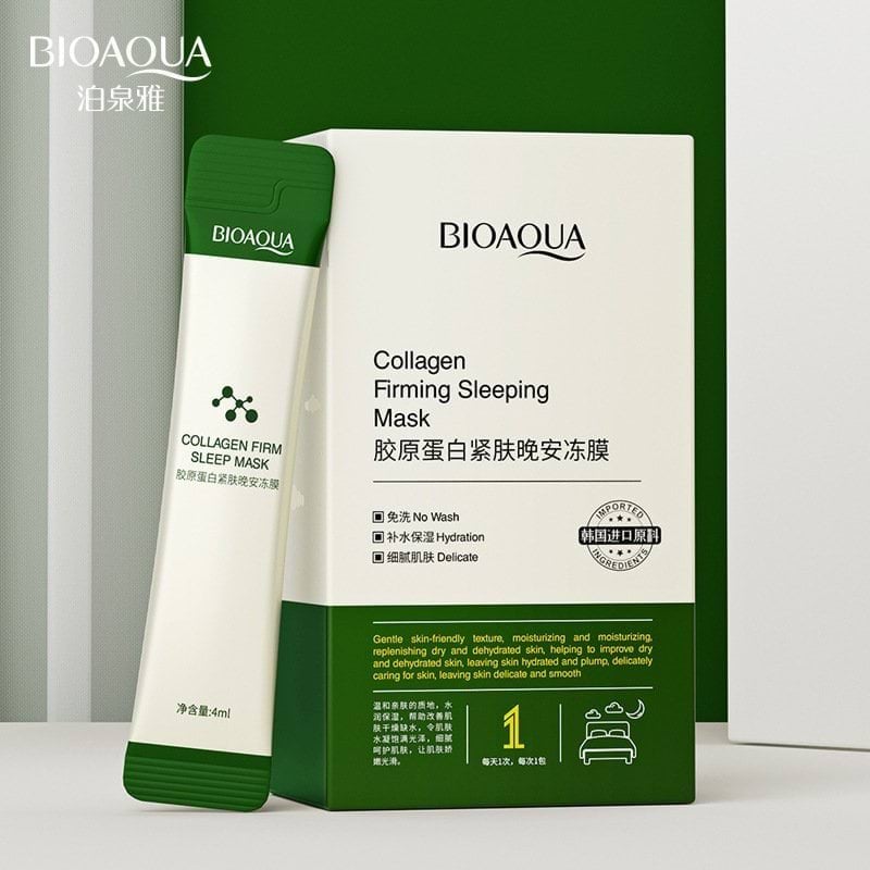 Набір нічних масок BIOAQUA для обличчя з колагеном 20*4 мл