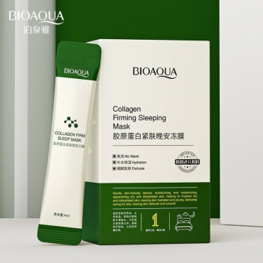 Набор ночных масок BIOAQUA для лица с коллагеном 20 шт. x 4 мл