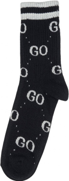 Женские классические носки Shagal с рисунком Go размер 23-25 черно-белый