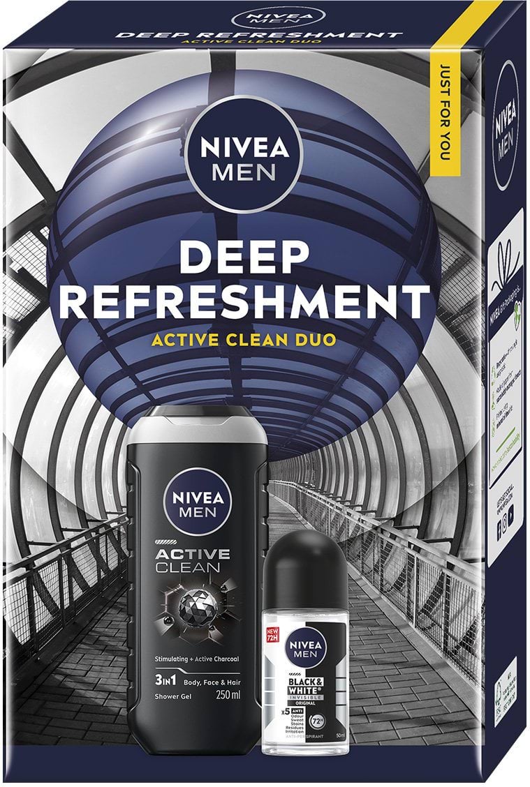 Подарунковий набір NIVEA MEN Active You: гель для душу 250 мл, антиперспірант кульковий 50 мл