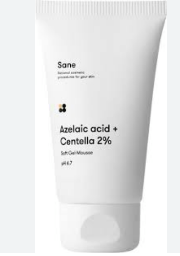 Гель-мус для вмивання очищуючий Sane Azelaic acid+Centella2%, 40мл
