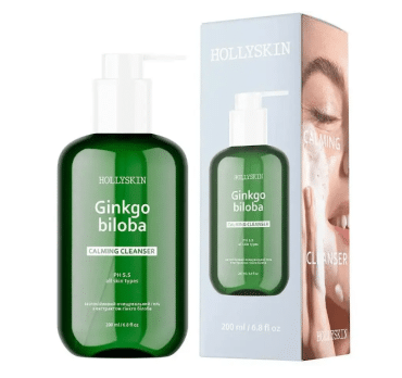 Гель для умывания Hollyskin очищающий и успокаивающий с экстрактом гинкго билоба 200 мл фото 1