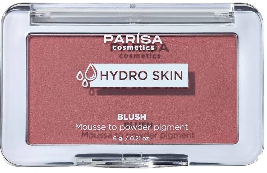 Рум’яна-мус для обличчя PARISA Hydro Skin Blush Mousse to Powder Pigment PHB-04 №01 Soft rosey,6 г 5