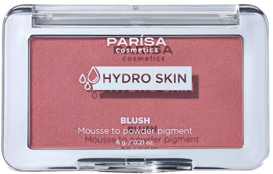 Рум’яна-мус для обличчя PARISA Hydro Skin Blush Mousse to Powder Pigment PHB-04 №02 Mauve pink,6 г 5