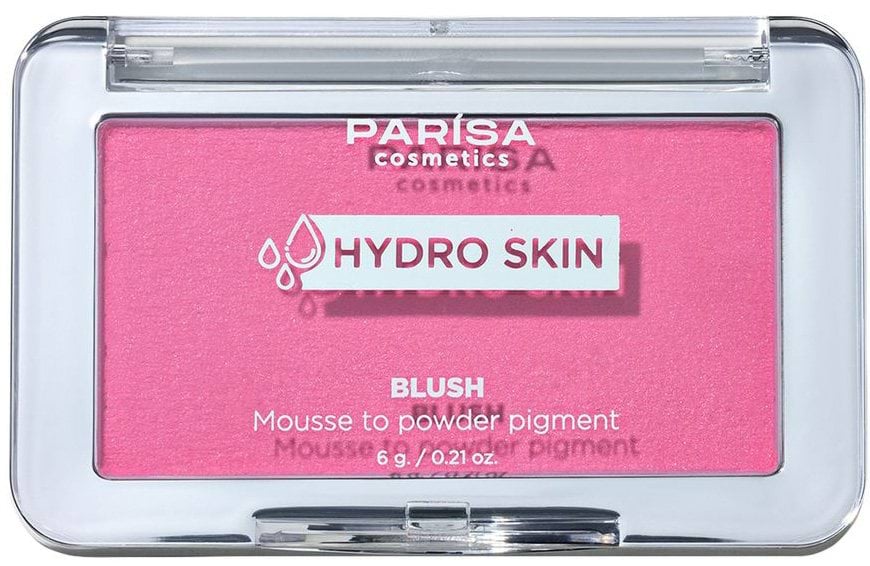 Рум’яна-мус для обличчя PARISA Hydro Skin Blush Mousse to Powder Pigment PHB-04 №04 Red grape,6 г 5